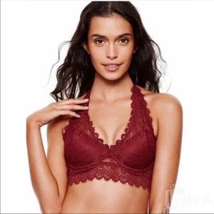 Victoria's Secret Pink Burgundy Lace Bralette
